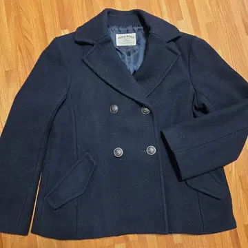 프레임워크 네이비 울 더블 브레스트 피 코트 M