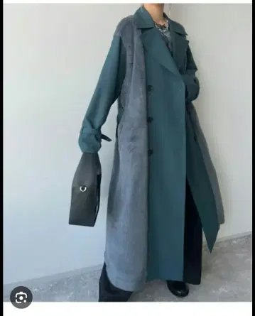 HARE 인조 모피 도킹 코트