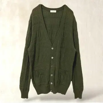 [ 나노 유니버스 ] 긴팔 니트 가디건 V넥 카키 L 캐주얼 가을/겨울