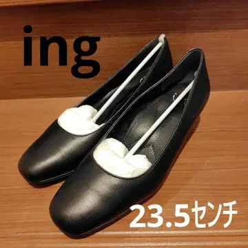 ing 블랙 스무스 가죽 펌프스 중간 힐