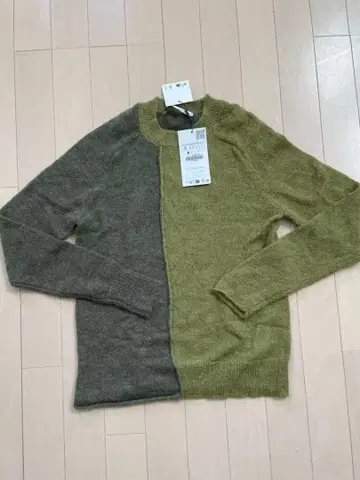 ZARA 바이컬러 긴팔 니트 스웨터 S