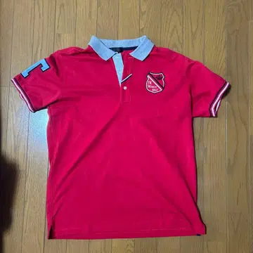 TKMYC 빨간색 그레이 피케 셔츠