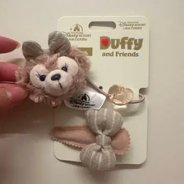 상하이 디즈니 더피 프렌즈 셰리메이 머리끈 헤어핀