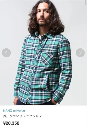 니시카와 다운 x 나노 유니버스 다운 셔츠