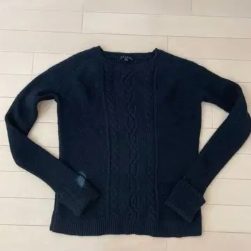 theory 케이블 짜임 울 스웨터 S 블랙