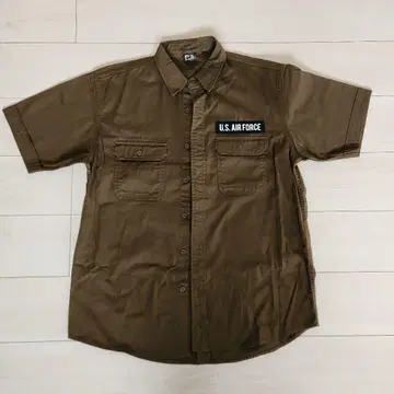 AVIREX 반팔 셔츠 XL 카키 브라운