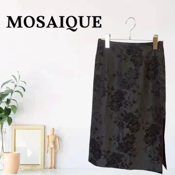 zG583 [ XS ] MOSAIQUE 꽃무늬 자카드 I 라인 실루엣