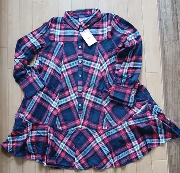 픽시 하트 피크시 하트 원피스 튜닉 빨간색 계열 체크