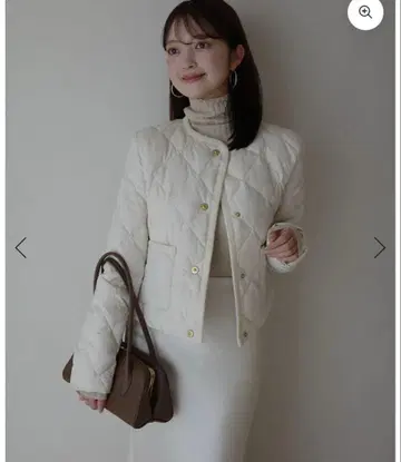 택 포함 새상품 [ TAION x anuans ] 노카라 퀼팅 숏 다운