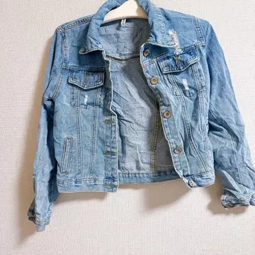 QINGYUN 라이트 블루 데님 자켓