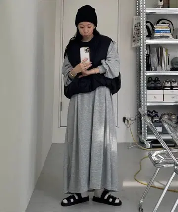 wee9s 슈퍼 루즈 라이트 스웨티 원피스