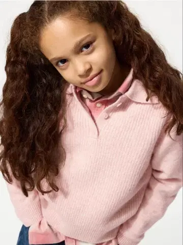 UNIQLO GIRLS 수플레얀 폴로 스웨터 150