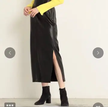 MACPHEE 맥피 인조 가죽 스커트