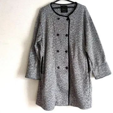 펠리시모 헤링본 프린트 플리스 코트 3L