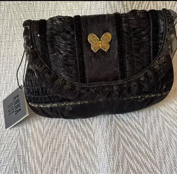 안나수이 파우치 버터플라이 블랙 메이크업 파우치