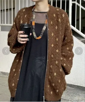 Ameri LAME JACQUARD BLOUSON KNIT TOP