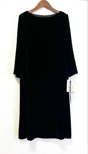 DAMA collection 실크 혼방 벨벳 원피스 블랙