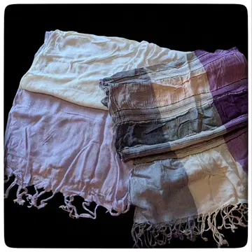 라벤더색 그라데이션 스톨 2개