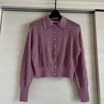 bacca 바카 캐시미어 레이스 숏 가디건