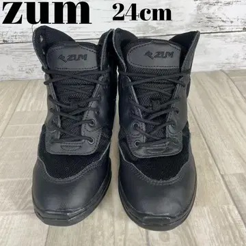 [컨디션 최상] ZUM 블랙 하이컷 스니커즈 24cm