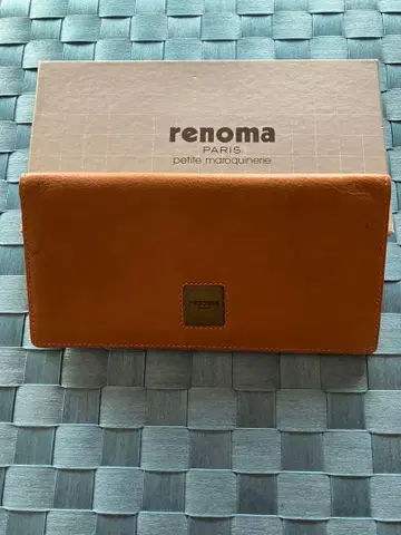 레노마 오렌지 가죽 장지갑