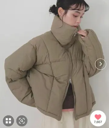 LIAN 체크 파이버 숏 다운