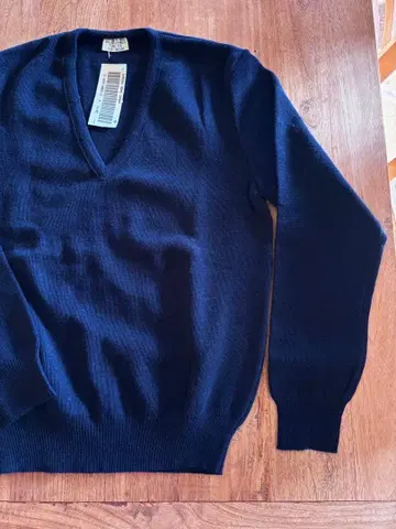 SAINT JAMES 세인트 제임스 80s V넥 니트 네이비