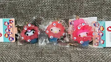 3개 세트 EXPO2025 산리오 미야쿠미야쿠 클리어 컬러 키링