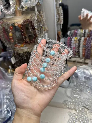 라리마와 화이트 수정 디자인 팔찌