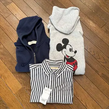 빔즈 보이/원피스/후드티/챔피온 미키 맨투맨 3점 묶음