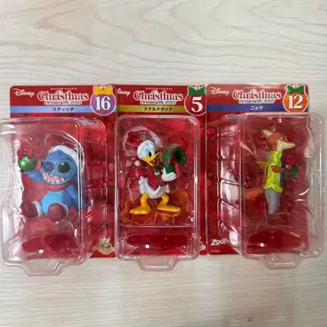해피 복권 디즈니 크리스마스 도날드 닉 스티치 피규어