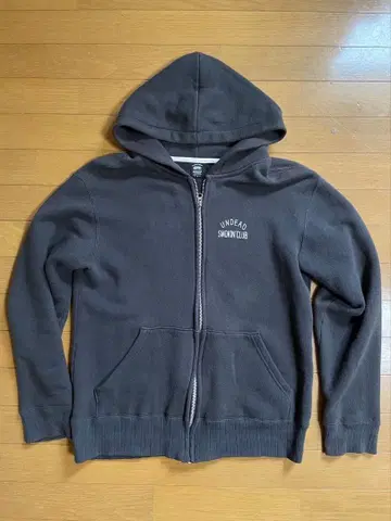 radiall 지퍼 후드티 M 다크 그레이 백 프린트