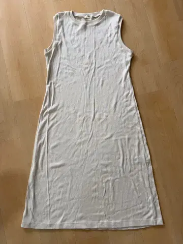 내추럴 스타일 칡옷 칡 종이 프라이스 슬리브리스 원피스