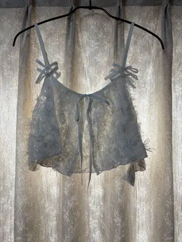 merry jenny fluffy 레이스 리본 뷔스티에