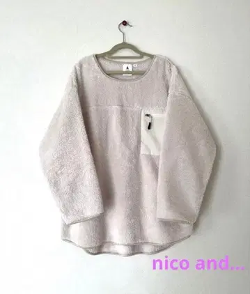 새상품급*nico and - 플리스 지퍼 포켓 풀오버 아이보리 M 사이즈