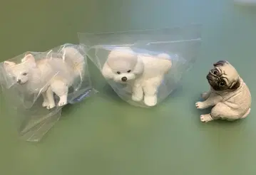 굼벵이 2 강아지 피규어 3개 세트