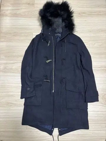 라운지 리자드 더플 코트 네이비