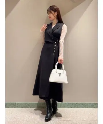 [택 포함] SNIDEL 랩 테일러 오버롤 스커트