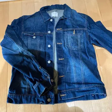 유나이티드 애로우즈 다크 네이비 데님 자켓 스냅 버튼