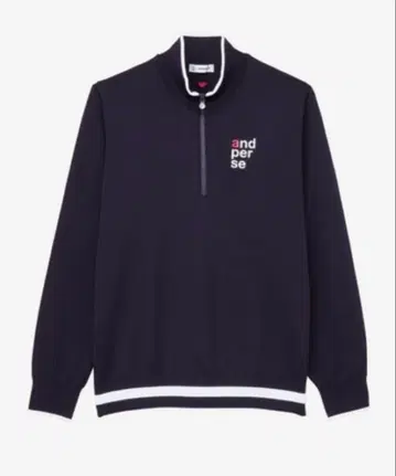 and per se 하프 지퍼 풀오버 네이비