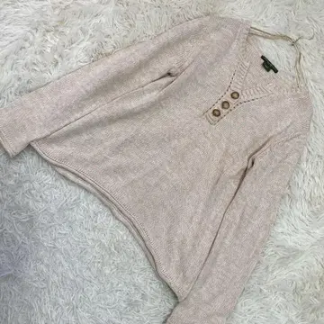 EDDIE BAUER 코튼 니트탑 베이지 PM 캐주얼