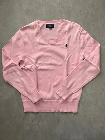 랄프 로렌 V넥 니트 핑크