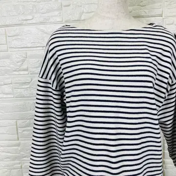 백넘버 보더 보트넥 풀오버 L [ 140-20 ]