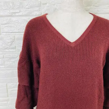 릴리 브라운 프릴 V넥 니트 원피스 F [ 128-38 ]