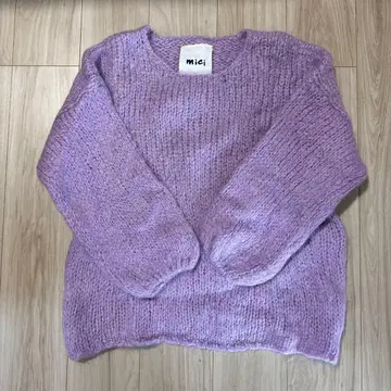 mici 라벤더 니트 스웨터 F 사이즈