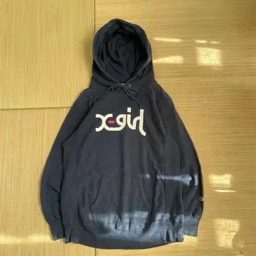 엑스걸 챔피온 리버스 위브 후드티 네이비 S