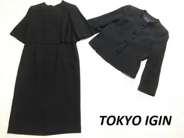 새상품급 도쿄 이긴 하이 칼라 원피스 셋업 수트 블랙 13
