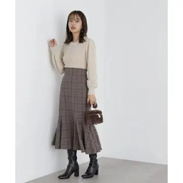 프로포션 바디 드레싱 머메이드 스커트 체크