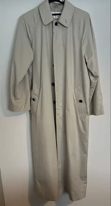 베이지 트렌치코트 롱 기장