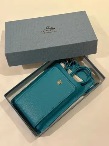 미사용 jetsetter 터콰이즈 가죽 스마트폰 숄더백